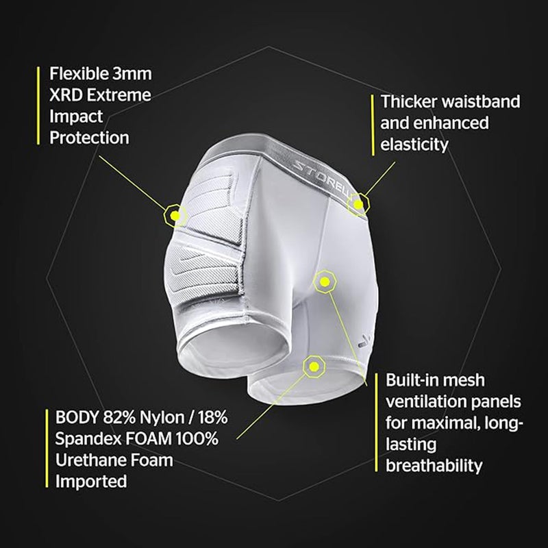 Storelli Womenâ€™s BodyShield Impact Sliders 2, High-Impact Protection, Sweat-Wicking, UV-Resistant Athletic Undershorts for Soccer & Heavy-Duty Sports, Black, Medium - Image 5